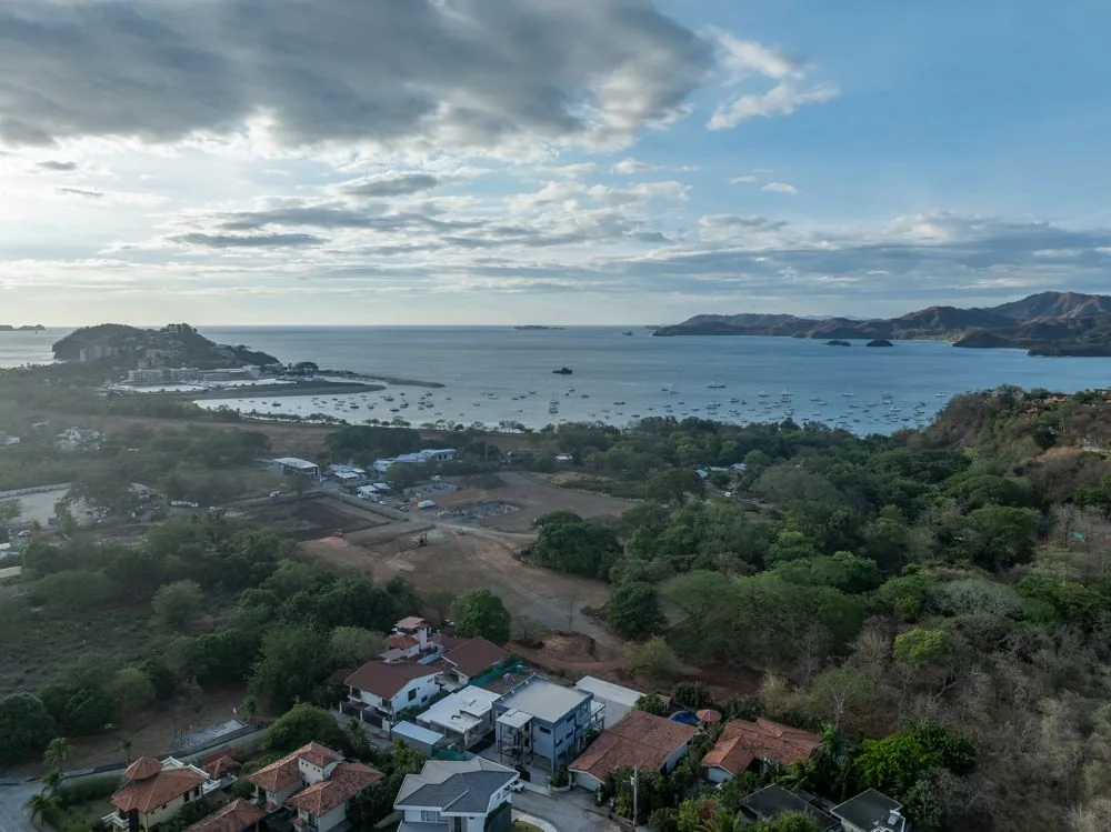 The view over Flamingo bay from Altos de Flamingo, home of our showroom
